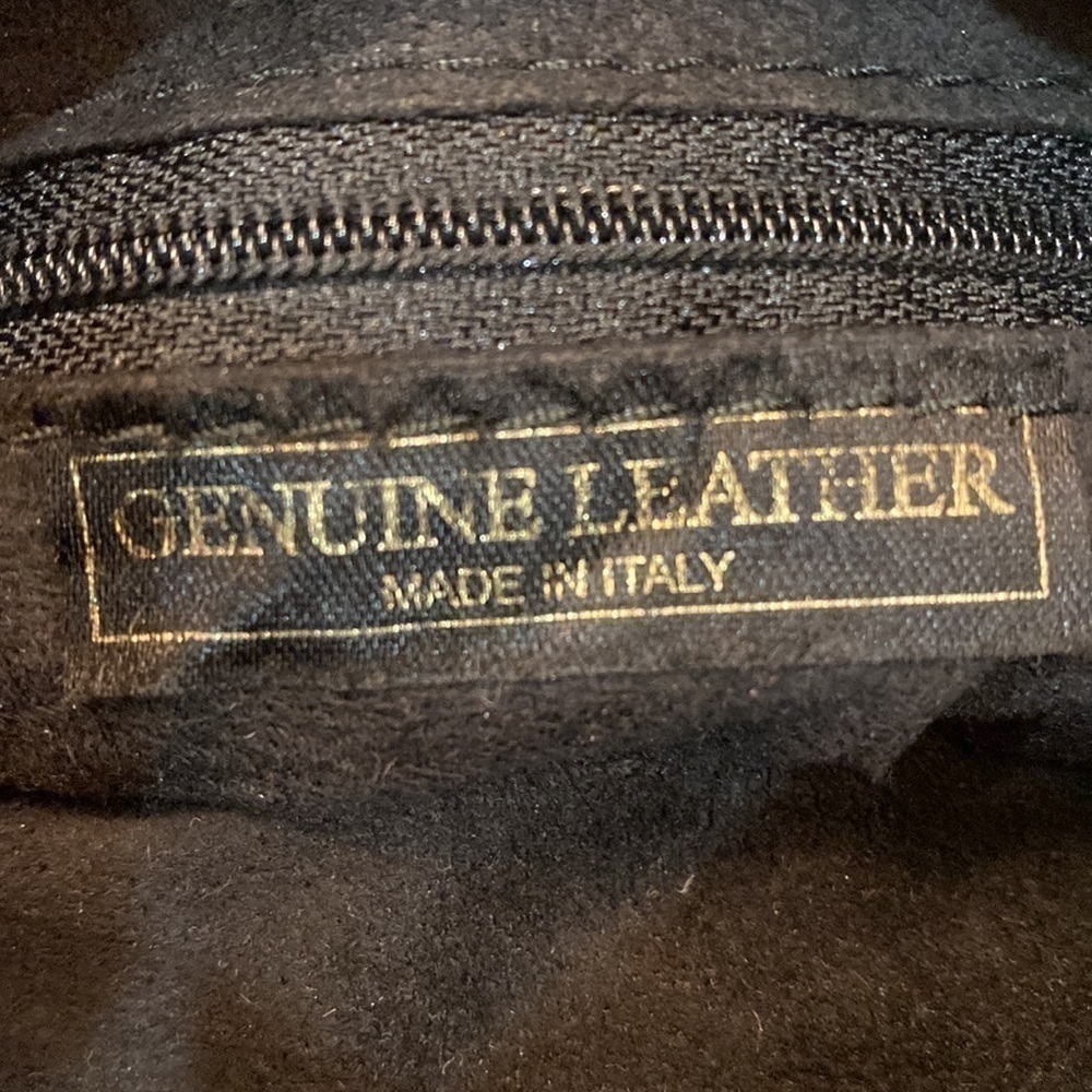 Vintage Genuine Italian Leather Rosette Purse - Picture 7 of 14